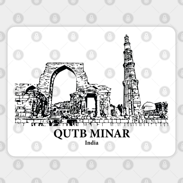 Qutb Minar - India Magnet by Lakeric